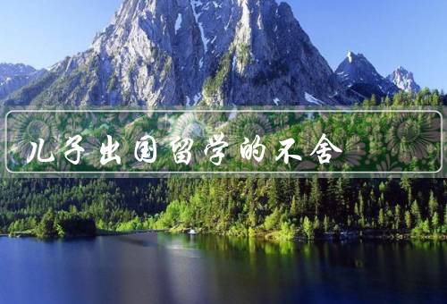 儿子出国留学的不舍