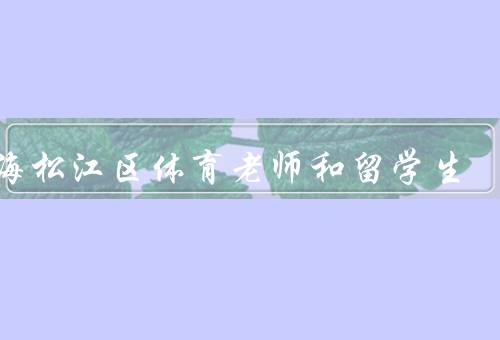 上海松江区体育老师和留学生（教学、交流、成果）