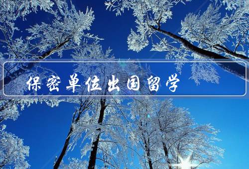 保密单位出国留学（提升人员综合素质／拓宽国际视野）