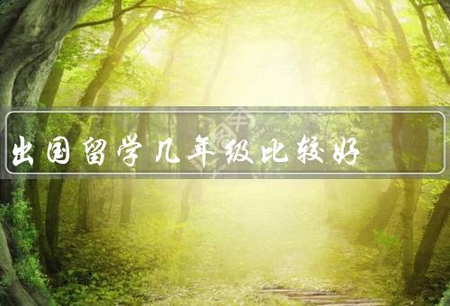 出国留学几年级比较好（出国留学的认知能力、语言能力的培养）