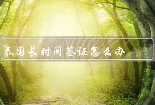 泰国长时间签证怎么办，泰国长时间签证的种类