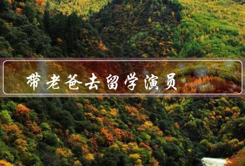 带老爸去留学演员（陪伴、学习、感悟）