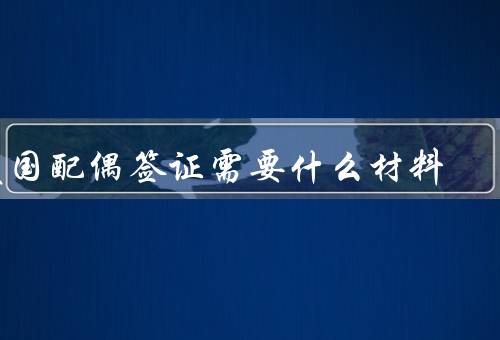 美国配偶签证需要什么材料（申请人的个人材料）