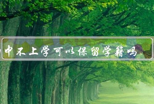 初中不上学可以保留学籍吗