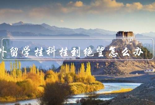 国外留学挂科挂到绝望怎么办，挂科后要保持冷静／寻求帮助和支持