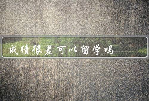 成绩很差可以留学吗，留学成绩是否重要／其他因素的影响