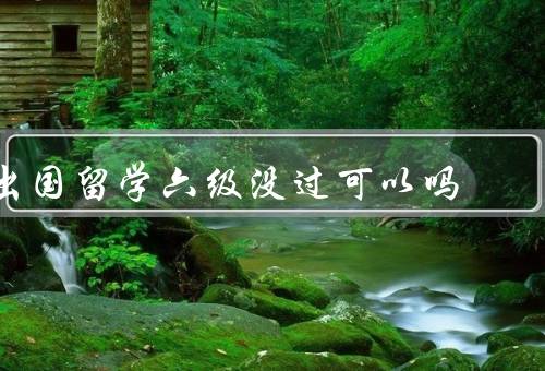 出国留学六级没过可以吗（影响留学计划和学业／遗憾和挫败感）
