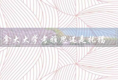 加拿大大学考雅思还是托福，雅思考试、托福考试、结论