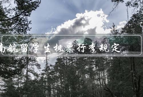 南航留学生机票行李规定，免费行李额、尺寸限制、超重行李费用
