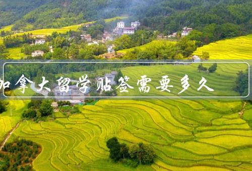 加拿大留学贴签需要多久（准备材料／递交申请／获得签证）