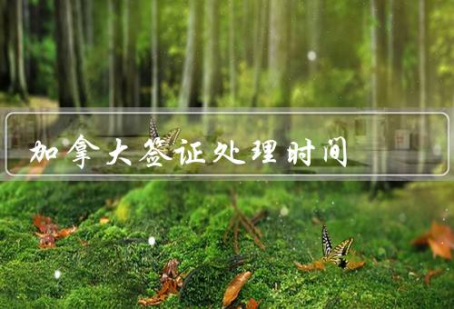 加拿大签证处理时间，办理签证所需时间／加速处理服务
