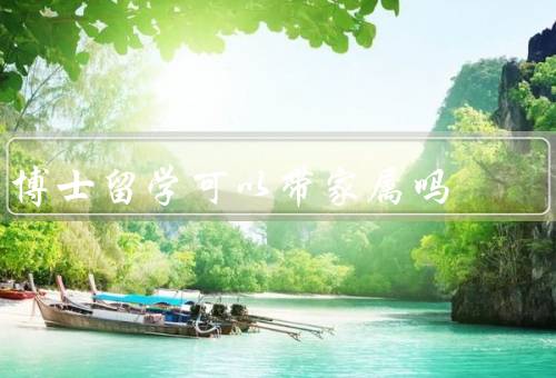 博士留学可以带家属吗（博士留学签证政策、经济条件和学校政策）